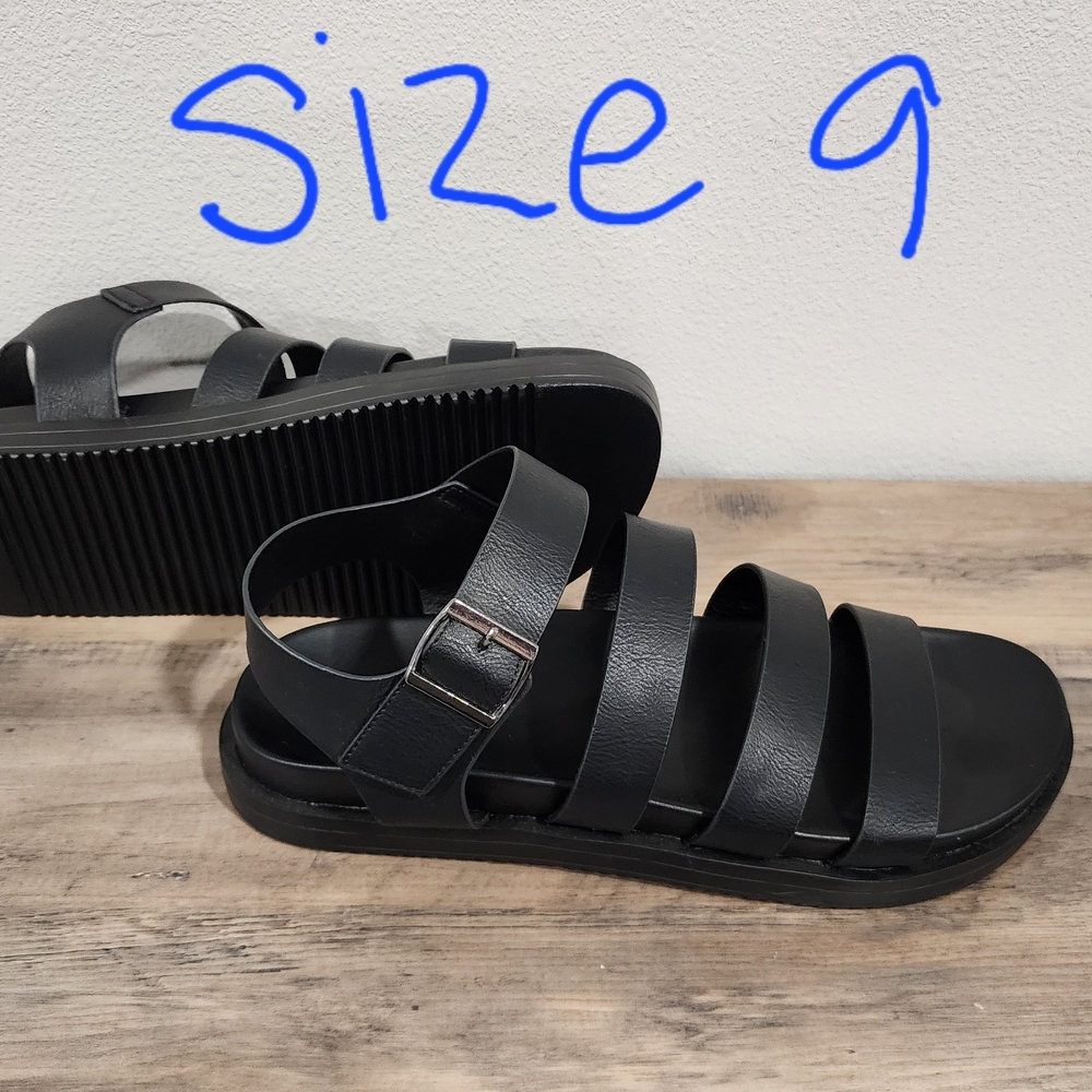 Corkys Black Strappy Sandals